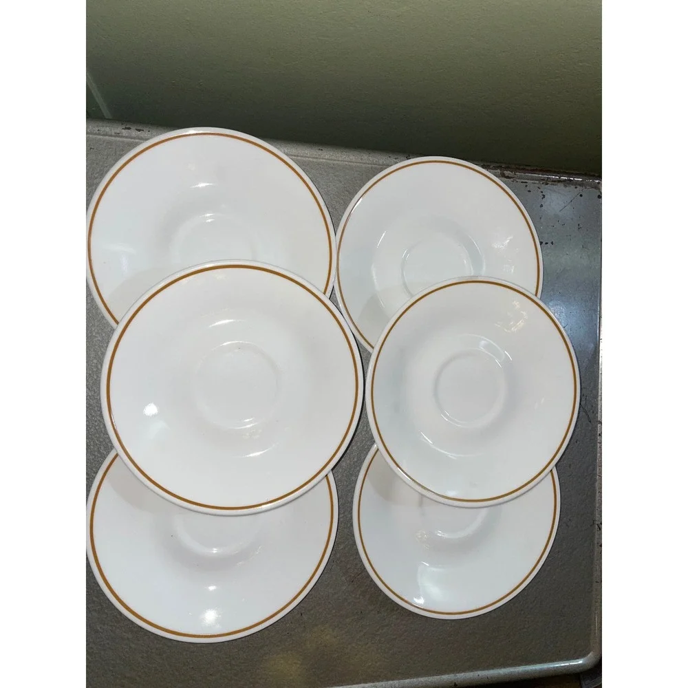 Corelle Indian Summer Tea Cup and Saucer Set of 6 Vintage Corning Vitrelle USA
